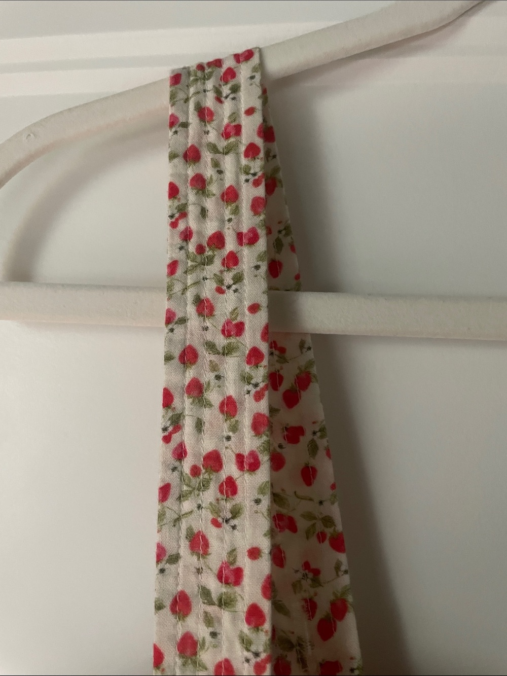 Christy Dawn Chiara Ivory Floral Maxi Dress with Red Trim in Strawberry field - Picture 4 of 10